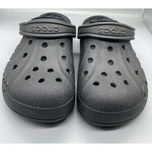 Classic Fleece Lined Clog Crocs Dual Comfort Unisex Black Womens 8 Mens 6